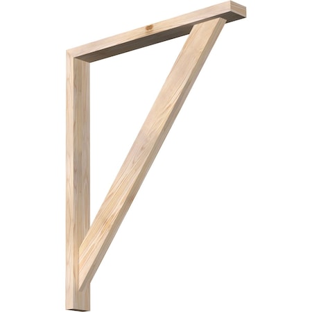 Traditional Craftsman Smooth Bracket W/ Offset Brace, Douglas Fir, 3 1/2W X 30D X 38H